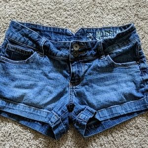Mossimo Juniors size 5 jean shorts.